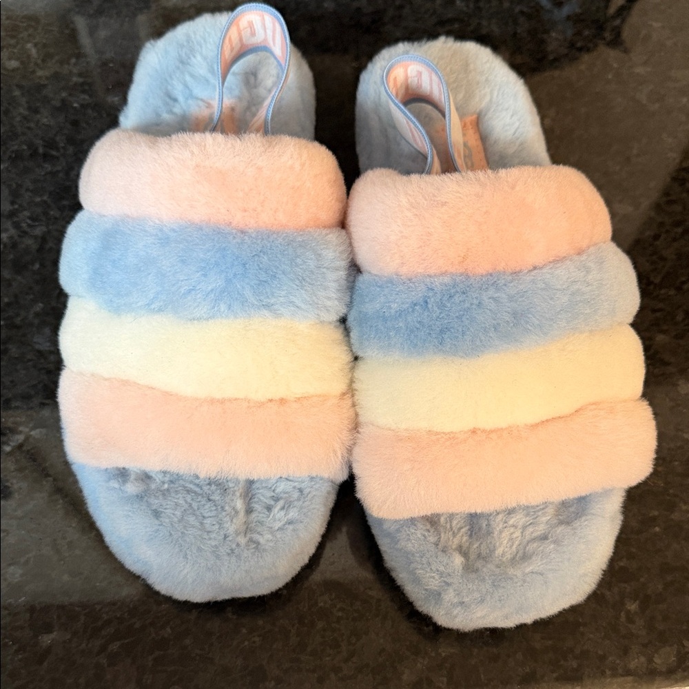Colorful Striped UGG Slippers